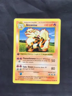 Pokemon Cards: Base Set 1st Edition Uncommon: Arcanine 23/102 - Image 1