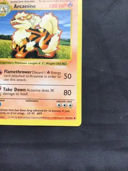 Pokemon Cards: Base Set 1st Edition Uncommon: Arcanine 23/102 - Image 4