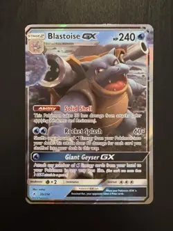 Blastoise GX 35/214 Sm-Unbroken Bonds Holo Card Near Mint Condition - Image 1