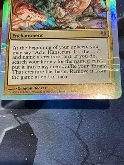Magic the Gathering - MTG - "Ach! Hans, Run!" - FOIL - Unhinged - Damaged - Card - Image 2