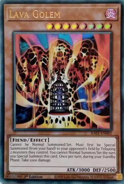 RA01-EN001 LAVA GOLEM ULTRA RARE 1ST EDITION YuGiOh CARD - Image 1
