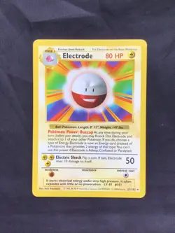 Pokemon Cards: Base Set Shadowless Rare: Electrode 21/102 - Image 1