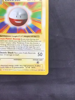 Pokemon Cards: Base Set Shadowless Rare: Electrode 21/102 - Image 4