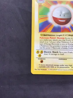 Pokemon Cards: Base Set Shadowless Rare: Electrode 21/102 - Image 5