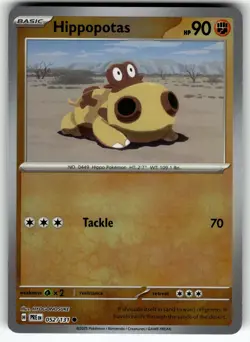 Hippopotas (Poke Ball Pattern) 052/131 SV: Prismatic Evolutions NM Pokemon Card - Image 1