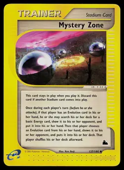 Pokemon Card - Mystery Zone Skyridge 137/144 Non Holo - Image 1