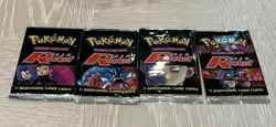 Pokemon 2000 Unlimited Team Rocket Open Booster Packs Full 4 Art set - No Cards - Image 2