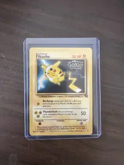 Pokemon TCG Pikachu #4 Stamped 1999 WB Movie Black Star Promo Card HP - Image 1