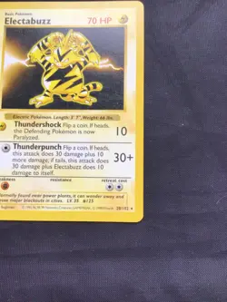 Pokemon Cards: Base Set Shadowless Rare: Electabuzz 20/102 - Image 4