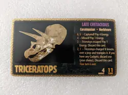 Dino Hunt - Triceratops - Ultra-Rare Gold Foil Dinosaur Card - Image 1