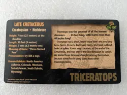 Dino Hunt - Triceratops - Ultra-Rare Gold Foil Dinosaur Card - Image 2