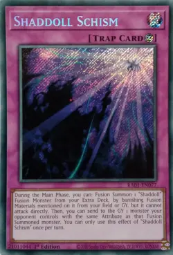 RA01-EN077 SHADDOLL SCHISM SECRET RARE 1ST EDITION YuGiOh CARD - Image 1