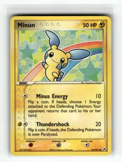 Minun 67/101 Hidden Legends LP+ Pokemon Card TCG - Image 1