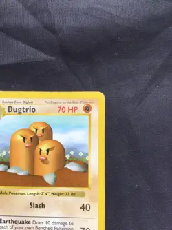 Pokemon Cards: Base Set Shadowless Rare: Dugtrio 19/102 - Image 3