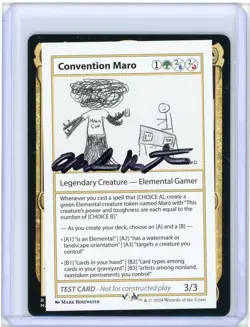 Convention Maro Mystery Booster Test Card Signed By Mark Rosewater MTG - Image 1
