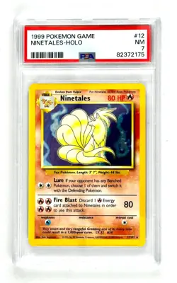 1999 Pokemon Base Set Ninetales Holo #12/102 - PSA 7 NM WOTC Vintage Card - Image 1