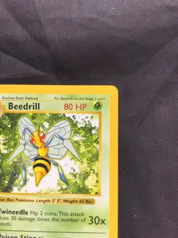 Pokemon Cards: Base Set Shadowless Rare: Beedrill 17/102 - Image 3