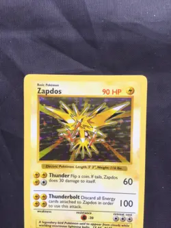 Pokemon Cards: Base Set Shadowless Rare Holo: Zapdos 16/102 - Image 2