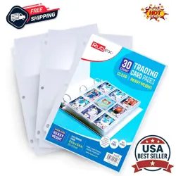 540 Pockets Trading Card Binder Sheets - 9 Pocket Pages for 3 Ring Binder - Image 1