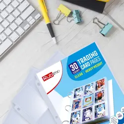 540 Pockets Trading Card Binder Sheets - 9 Pocket Pages for 3 Ring Binder - Image 2
