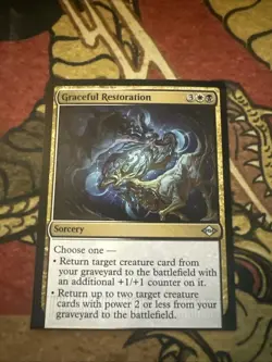 Mtg Magic Graceful Restoration Modern Horizons Crimp Miscut Misprint Partial - Image 1