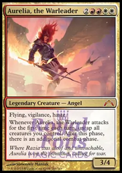 Aurelia, the Warleader 1x FOIL GTC MTG Gatecrash Mythic MINT red white - Image 1
