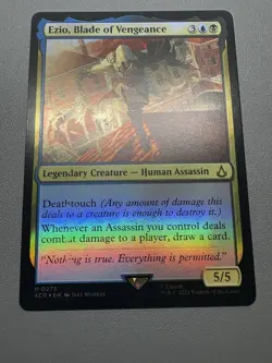 MTG FOIL Ezio Blade of Vengeance Assassin's Creed M 0275 ACR NM Read Description - Image 1