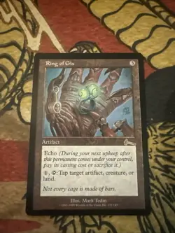 Mtg Magic Urza’s Destiny Ring Of Gix Green Ink Deckmaster Box Misprint Error - Image 1