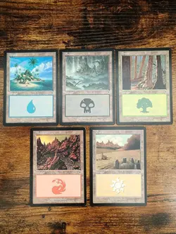 MTG ⭐Invasion Basic Land Set VLP⭐ 5x Lands: 1x of each land ⭐2000 Vintage Magic - Image 1