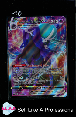 SHADOW RIDER CALYREX VMAX POKEMON 075/198 2021 SWSH CHILLING REIGN ENGLISH - Image 1