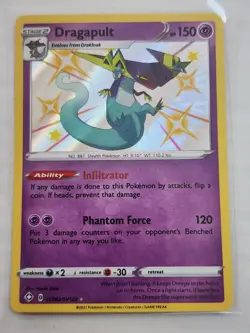 Dragapult SV062/SV122 Shiny Holo Rare - 2021 Pokemon Shining Fates NM - Image 1