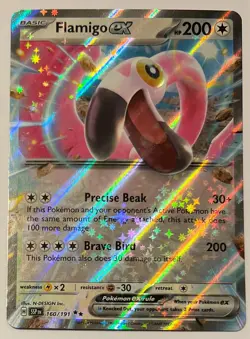 Pokemon TCG Surging Sparks - Flamigo ex - Double Rare Holo - 160/191 - NM - Image 1
