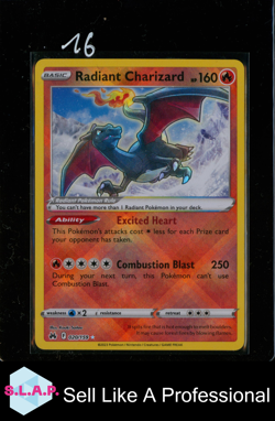 RADIANT CHARIZARD POKEMON 020/159 2023 SWSH CROWN ZENITH ENGLISH - Image 1