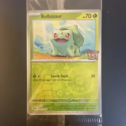 Sealed Bulbasaur 001/165 Pokemon TCG Scarlet & Violet 151 Best Buy Stamped Promo - Image 1
