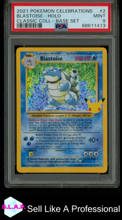 BLASTOISE-HOLO CLASSIC COLL-BASE SET POKEMON CEL 2021 2 PSA 9 - Image 1