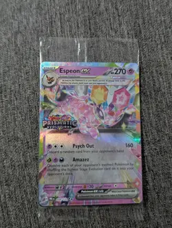 Espeon ex 034/131 Stamped Prismatic Evolutions Pokemon Surprise Box Promo Sealed - Image 1