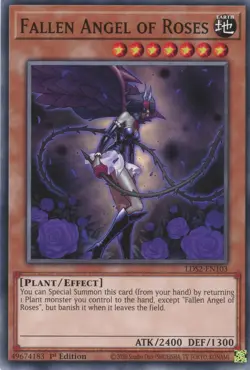 Yugioh Fallen Angel Of Roses LDS2-EN103 Common 1st Edition NM x3 Play Set - Image 1