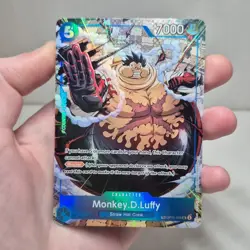 One Piece Monkey D Luffy Card Alt OP11-058 Blue TR Rare OP13 English TCG Blocker - Image 3