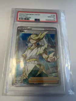 Pokemon TCG Volo 196/196 SWSH: Lost Origin Ultra Rare Card PSA 10 - Image 1