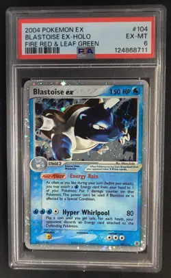 PSA 6 Blastoise ex 104/112 Holo Rare EX FireRed LeafGreen Pokemon Graded Card - Image 1
