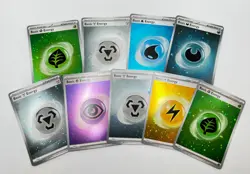 Pokemon Scarlet & Violet 151 Lot of 9 Energy Cosmos Reverse Holo Cards Swirls - Image 1