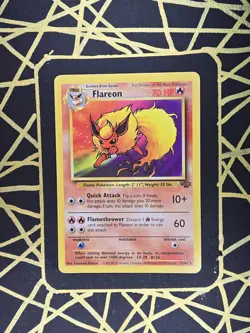 🔥 Flareon 19/64 🔥 Original Non Holo Rare Jungle Set Pokemon Card WOTC 1999 TCG - Image 2