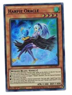 Yu-Gi-Oh Card: Harpie Oracle (BLUE) LDS2-EN077 Ultra Rare 1st Edition! NM - Image 1