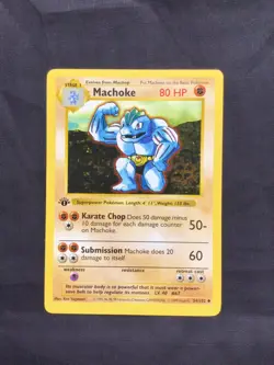 Pokemon Cards: Base Set 1st Edition Uncommon: Machoke 34/102 - Image 1