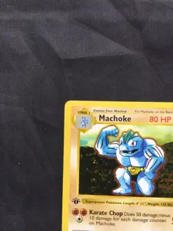 Pokemon Cards: Base Set 1st Edition Uncommon: Machoke 34/102 - Image 2