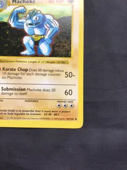 Pokemon Cards: Base Set 1st Edition Uncommon: Machoke 34/102 - Image 4