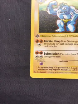 Pokemon Cards: Base Set 1st Edition Uncommon: Machoke 34/102 - Image 5