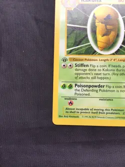Pokemon Cards: Base Set 1st Edition Uncommon: Kakuna 33/102 - Image 5