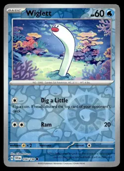 Wiglett 56/198 Pokemon Card Scarlet & Violet Common 60 HP Rev Holo LP FK - Image 1