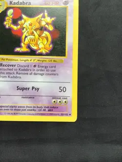 Pokemon Cards: Base Set 1st Edition Uncommon: Kadabra 32/102 - Image 4